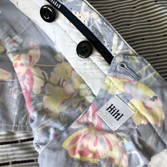 Hiltl Dot Stripe Dress Pants in Light Blue Made in Germany Size 52 / US Size 36 - Picture 9 of 12